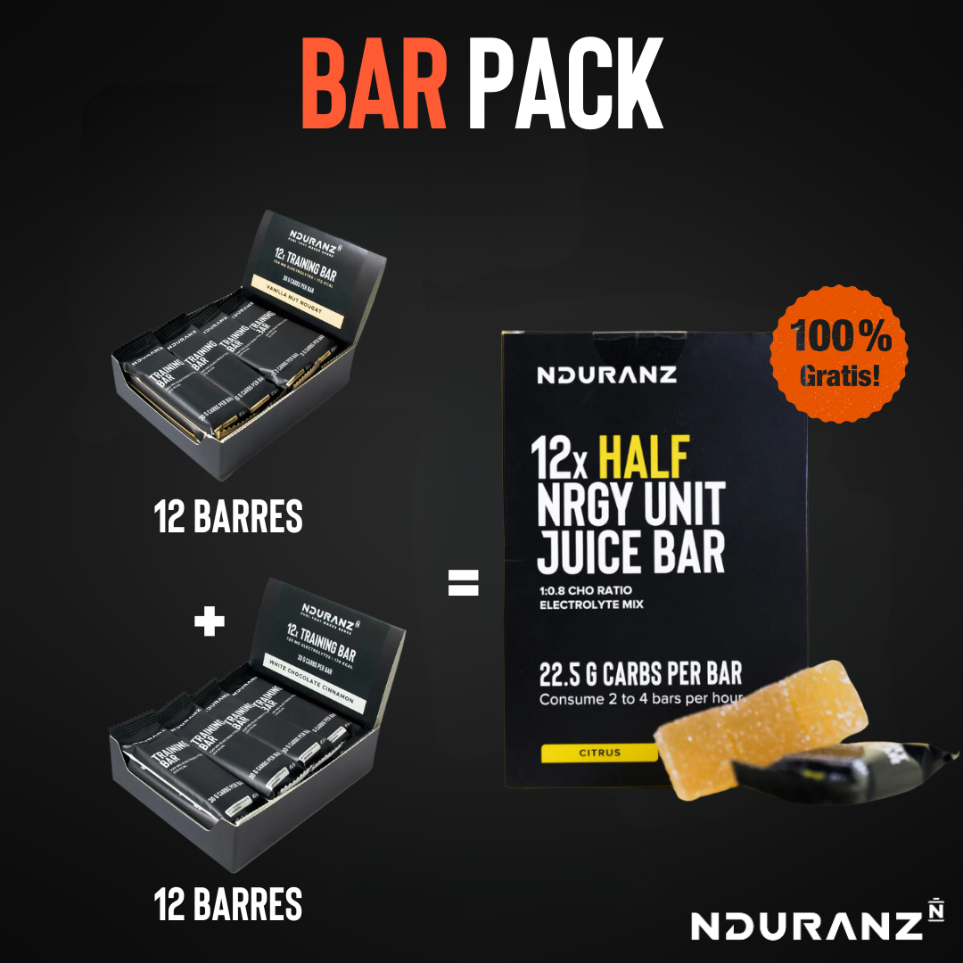 NOUVEAU - Bar Pack = 2 Training Bars = 1 Half Nrgy Unit Juice Bar OFFERT